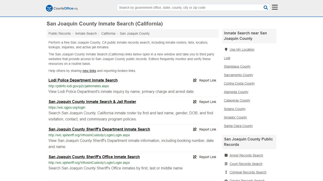 Inmate Search - San Joaquin County, CA (Inmate Rosters ...